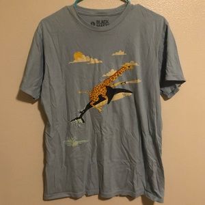 Black Matter Shirt Giraffe Riding Whale